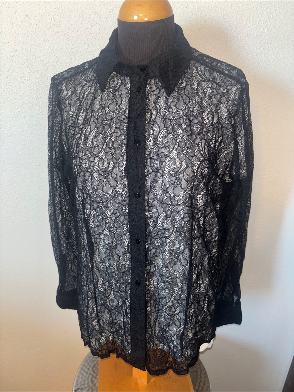 Chico’s Sheer Lace Button Down Top size 16 (3 in Chico’s)